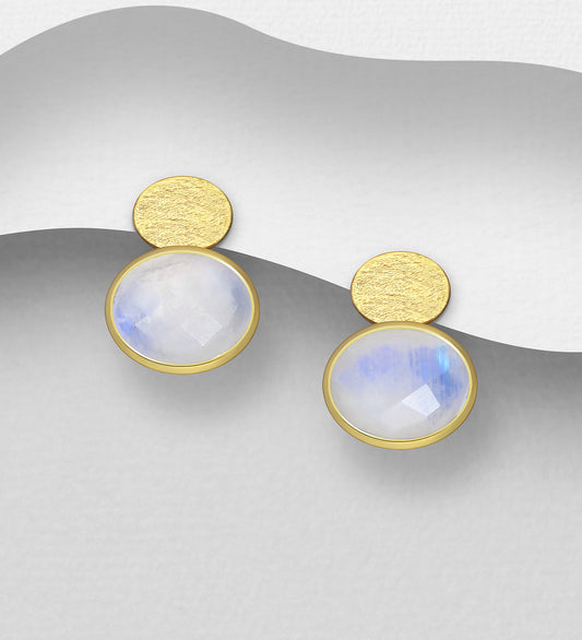 Rainbow Moonstone Earrings