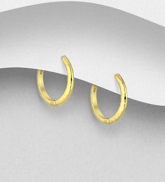 Hammered Hoop Earrings