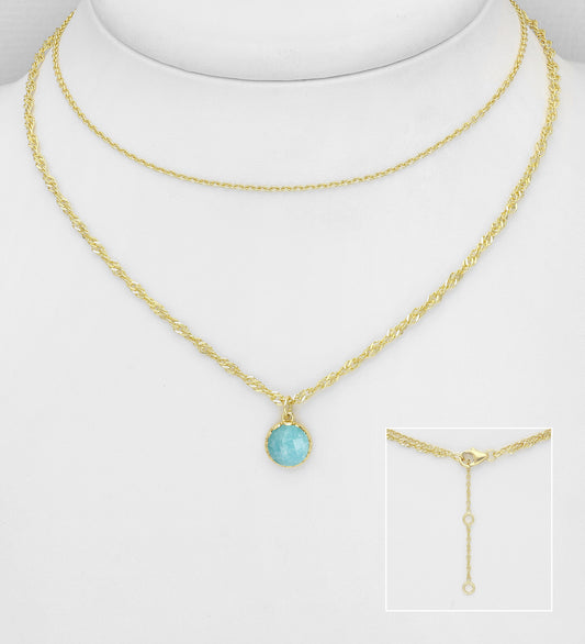 Layered Choker Amazonite Necklace